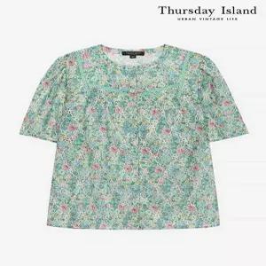 [써스데이아일랜드][Thursday Island] 플라워 패턴 풀오픈 블라우스(T244MBL632W)