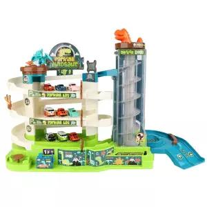 교통놀이 다이노사우르스 주차빌딩 자동차 장난감타워 중장비 완구 수단