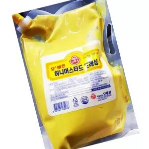 오뚜기 허니 머스타드 드레싱 2kg 6개 샐러드용