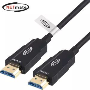 (Netmate) 액티브 AOC HDMI v2.0 광 리피터 케이블 20M 장비 네트워크 변환 분리형HDMI 분리형 HDMI선 배관