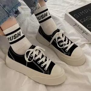 [오너클랜]인기상품 여성 4cm 통굽 스니커즈 운동화 캔버스화 [WFKNNA8_260410]