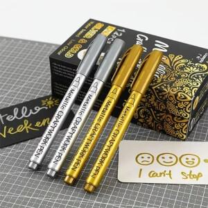 1-3Pcs DIY 에폭시 수지 금형 금속 방수 영구 마커 펜 골드 실버 컬러 드로잉 용품 공예