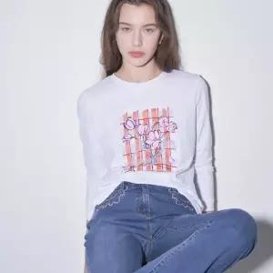 [올리비아로렌]VOBAL5M3121 체크플라워티셔츠_JK