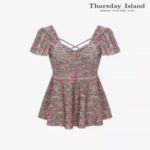 [써스데이아일랜드][Thursday Island] 스퀘어넥 버튼 원피스 수윔수트(T244MSM233W)