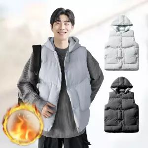 보온 조끼 패딩 베스트 오버핏 후드