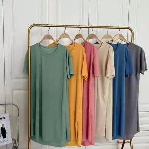 커플속옷 아이스 쿨링 차르르 여성 반팔 원피스 홈웨어 잠옷