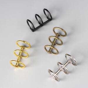 금속 루스 리프 책 바인더 3 링 노트북 앨범 스크랩북 클립 문구 사무실 2개