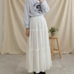 [옷자락]여성 벚꽃 피크닉용 여리여리 캉캉 프릴 롱스커트