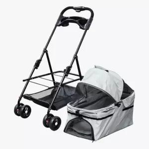 경량 강아지 접이식 유모차 분리형 반려견 고양이 토끼 사용용