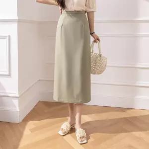 치마 여친 오피스룩 H라인 추원피스 일자 중기장 기장 언밸런스 플리츠 A라인 원픽3