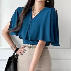 [금찌]금찌 차차 케이프 블라우스 ST5947B