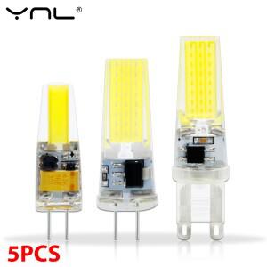 5Pcs G4 LED COB 램프 디밍이 가능 6W 9W 전구 AC/DC 12V 220V Lampada G9 스포트라이트 샹들리에 조명 할