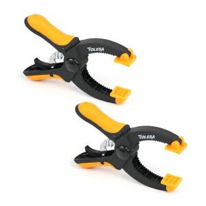 TOLESA 2PCS 5인치 래칫팅 핸드 클램프 세트 듀얼 회전 패드 포함 접착 고정용  클램핑 포스 트리거