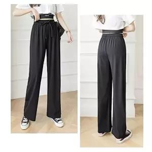 여자조거바지 여자 데일리 시원한 아이스 골지 와이드 팬츠 바지