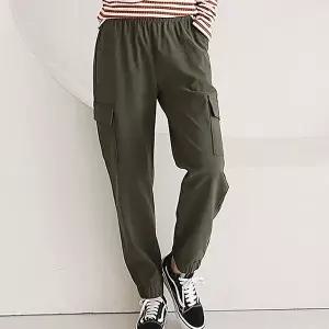 양털안감바지 여성 겨울 양털안감 조거팬츠 카고 밴딩 데일리룩 바지