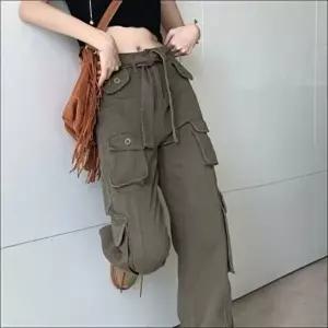 조거팬츠 여성 워싱 포켓 와이드핏 카고바지 일자 면바지 2색