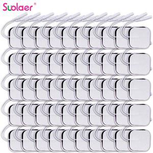 호환 Tens EMS 전극 패드 근육 전기 바디 마사지 용 부직포 자체 접착 교체 마사지 패치