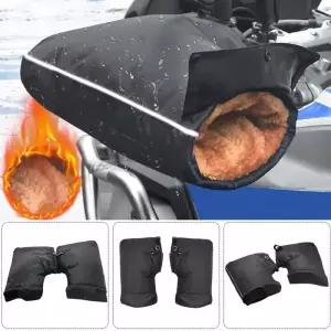 오토바이 바이크 방한 장갑 카본 글러브 토시 양가죽 보호 스쿠터 두꺼운 따뜻한 핸들 바 머프 그립 방수 G