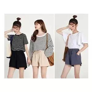 린넨반바지 캐주얼 3부 여성 기본 데일리 여름 밴딩 팬츠 반바지