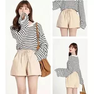 여성반바지 여자 데일리 캐주얼 3부 기본 린넨 숏 팬츠 반바지