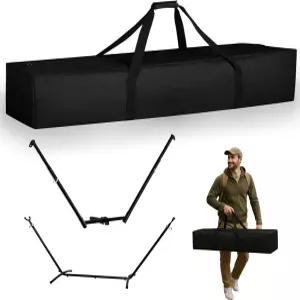 크로스힙 헤비 듀티 해먹 보관 가방 - 블랙 41.3 L x 10 W 옥스포드 원단 지퍼 잠금장치 휴대용 스탠드