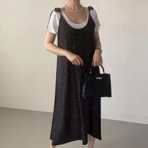 빅사이즈 604 도트매니아끈나시원피스 DRAU411