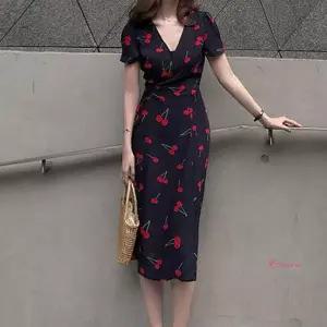 여자 블라우스 원피스 캐주얼 스커트 치마 쉬폰 반팔uvw189