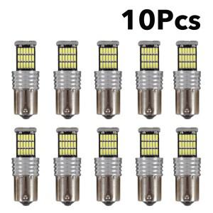 10개 자동차 T20 7440 LED 전구 백색 1156 P21W BA15S BAY15D 브레이크 후진등 방향지시등 12V용