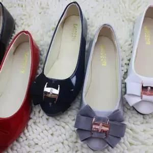 귀여운 스타일 리본장식 에나멜 플랫슈즈 5컬러 여성플랫슈즈 여성플랫구두 이쁜플랫