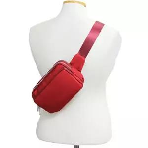 캐주얼 힙색 여행 가방 웨이스트백 패션 허리쌕 레드 남자메신저백 남성슬링백