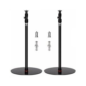 IFootage A400 원형 베이스 모노포드, 79인치 비디오 라이트 스탠드, 플랫 베이스, 알루미늄 스튜디오 트라이포드 모노포드 녹화, 라이브 스트리밍, 인터뷰, 페이로드 22파운드(2팩)