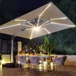 LED조명 파라솔 그늘막 테라스 방수 옥상 루프탑 차광