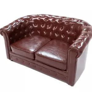 가죽 퀼팅 소파 영구 의자 앤틱 2인 쇼파 체스터필드