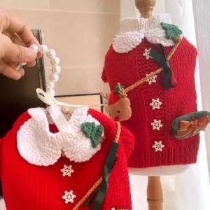 강아지옷 뜨개질 코바늘 크리스마스 겨울 만들기
