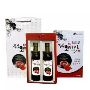 [선물용] 장수 오미자 엑기스 375ml2병/원액 청