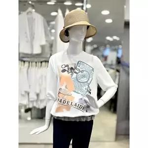 [셀러허브 1]조이너스 세이브존01 레터링 프린트 5부 소매 티셔츠 JADU5WKS230 (48322029)