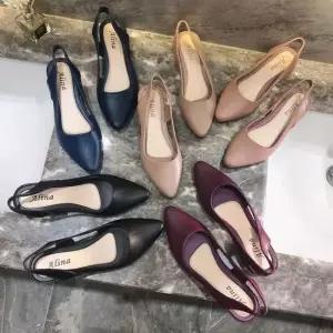 뽀족코 슬링백 젤리슈즈 고무신발 낮은굽 데일리구두 실내슬리퍼 여성사무실실내화