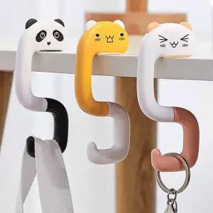 귀여운 무타공 휴대용 캐릭터 가방걸이 가방거치대 책