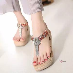 225-260mm 웨지샌들 웨지힐 빅사이즈 키높이 쪼리yza646