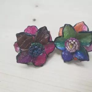 뱀반지 가죽반지 뱀가죽 DIY 스카프걸 브로치코사지 뱀가죽 소가죽반지 부자재료