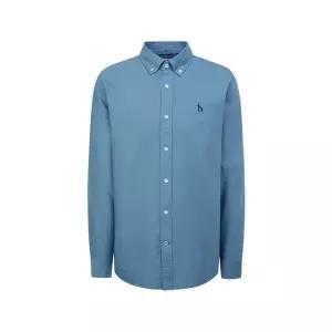 매장정품 HAZZYS 헤지스 [26SS] 터키쉬블루 버튼다운 면 긴팔 옥스포드 셔츠 (HZSH6E201T2B) 1376019