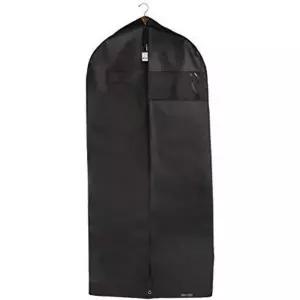 의류 커버 세탁소 덮개 옷 여행 가방 가벼운 방수 소재 검정색 지퍼 정장 휴대 및 보관용 43x23인치