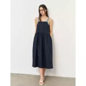 GENERALIDEA 루즈핏 코튼 슬리브리스 롱 원피스 [DEEP NAVY] / WBE2L15508 104194