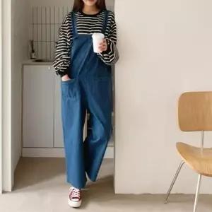 [SBD] 멜빵바지 점프수트 데님 고인 여성 루즈핏 편안한