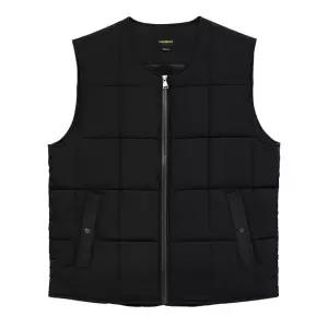 라운드 넥 퀄팅 조끼(LD91W) 블랙