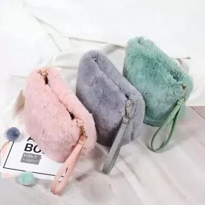 여성 핸드백 뽀송한 인조 에코퍼 미니 숄더 크로스백