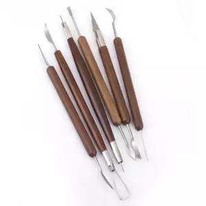 [문구/오피스] 나무 도자기 공예 손잡이 모델링 클레이조각세트 도구