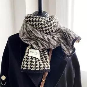 여성스카프머플러 체크 머플러 헤링본 목도리