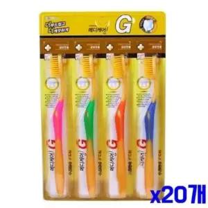 고급칫솔 이중미세모 메디케어 칫솔 4P-금나노 x20개
