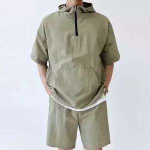 남자후드 상하의세트 반팔 반바지 오버핏 운동복 커플